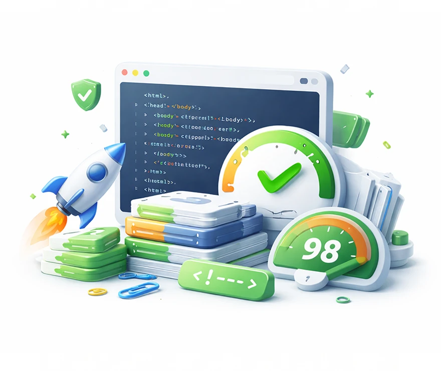 HTMLコード・スリム|SEO表示高速化・Minifyツール